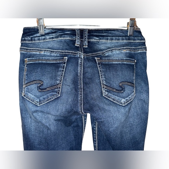 Silver Jeans Suki Mid Rise Slim Bootcut Jeans women’s sz 28x33 Indigo - Picture 8 of 13